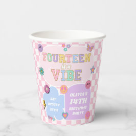 14 A Vibe 名門私立校風の Patch 14th誕生日パーティー 紙コップ