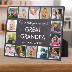 14 Photo Collage Love You 素晴らし Grandpa Chalkboard フォトプラーク