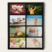 14 Photo Collage Personalized Hot Pink Black プランナー手帳 (裏面)