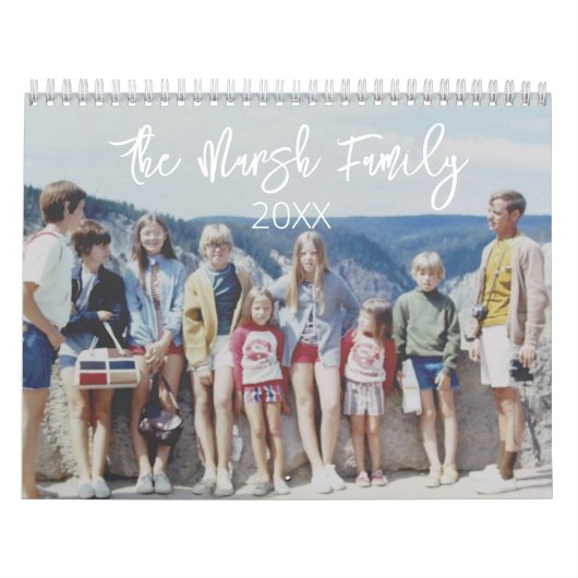 14 Photo Full Coverage Pics Minimal Design Family カレンダー (カバー)