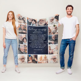 14-Photo In Loving Memory Night Sky引用文 フリースブランケット