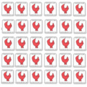 14"X14"シート上の30 CRAYFISHクローのシール シール (正面)