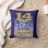14 Year CUSTOM NAME 12 Step Anniversary Big Number クッション (ブランケット)