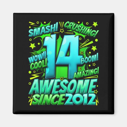 14 Year Old For Boys 14th Birthday Boy 14 Year Old マグネット (正面)