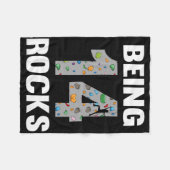 14 Year Old Rock Climber Birthday 14th Climber Bei フリースブランケット (正面(横))