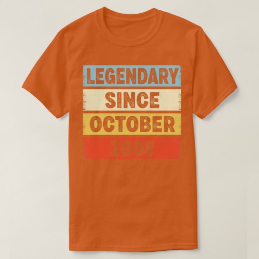 14 Years Old Legendary Since October 2008 14th Bir Tシャツ (デザイン正面)