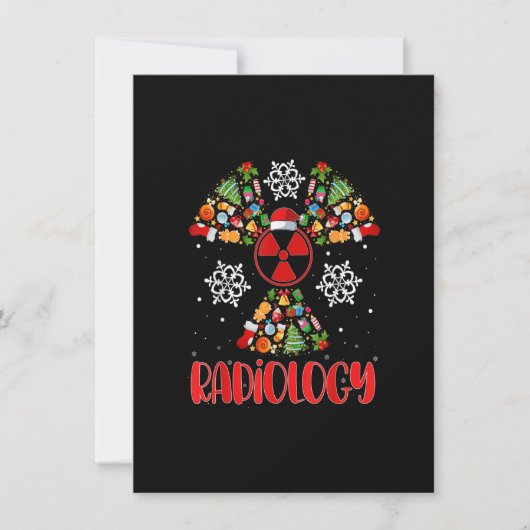 14RZ放射線学サンタハットクリスマスメリークリスマスX線 招待状 (正面)