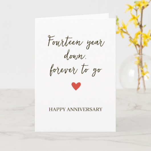 14st Anniversary – Fourtee Year Down Forever to Go カード (黄色い花)