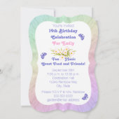 14thバースデーパーティーレインボーガーデン招待状 招待状 (裏面)