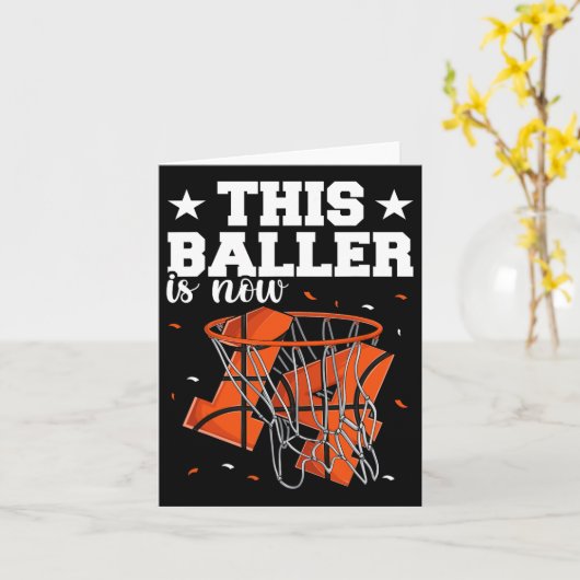 14th Birthday Bysketbyll Boys  カード (黄色い花)