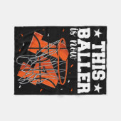 14th Birthday Bysketbyll Boys  フリースブランケット (正面(横))