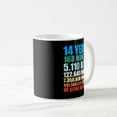 14th Birthday Gift Boys 14s Years Beings Awesome コーヒーマグカップ (正面右)