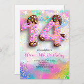 14th Birthday Girls Invitation 招待状 (正面/裏面)