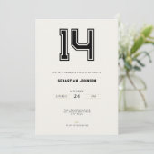 14th Birthday Invitation - Minimal Sport Style 招待状 (スタンド正面)