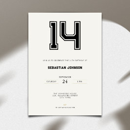14th Birthday Invitation - Minimal Sport Style 招待状