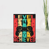 14th Birthday Level 14 Achieved Gamer Funny Birthd カード (正面)