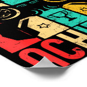 14th Birthday Level 14 Achieved Gamer Funny Birthd ポスター (角)