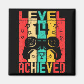 14th Birthday Level 14 Achieved Gamer Funny Birthd マグネット (正面)