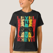 14th Birthday Level 14 Achieved Gamer Funny Birthd Tシャツ (正面)