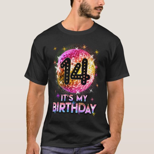 14th Birthday Outfit For Girls 1970s Retro Ball Di Tシャツ (正面)