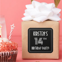 14th Birthday Party:アールデコスタイルと名前をカスタムする