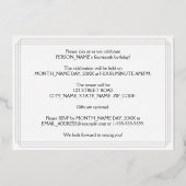 14th Birthday Party —アールデコ検索「14」 +名前 箔招待状 (裏面)