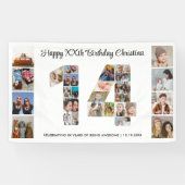 14th Birthday Party Number 14 Photo Collage 横断幕 (横)