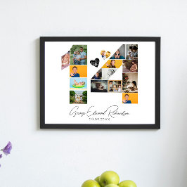 14th Birthday Photo Collage Poster Keepsake ポスター
