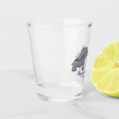 14th ivory wedding anniversary cute elephant ショットグラス (左)