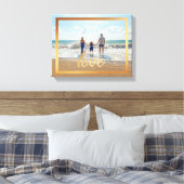 14x11ラブタイポグラフィと金ゴールドフレーム キャンバスプリント (インサイチュ (寝室))