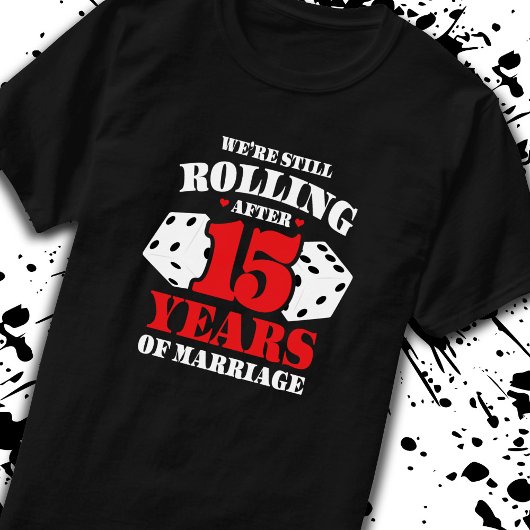 15おもしろい周年記念結婚したカップル15年 Tシャツ