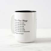 15これらの考え事に関するオズ – ピリピ4:8 ツートーンマグカップ (正面左)