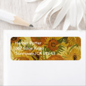 15つのひまわり花瓶、ファンゴッホファインアート ラベル (インサイチュ)