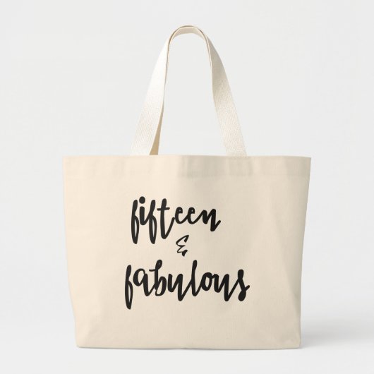 15とファブラスキンセアニェラ15th誕生日トート ラージトートバッグ (正面)