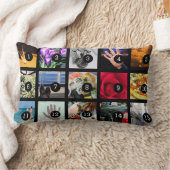 15のイメージとあなた自身の写真アルバムを作成して下さい ランバークッション (ブランケット)