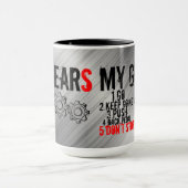 15のozのマグ、"私のギア" マグカップ (中央)