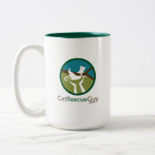 15のozのロゴの前部および背部 ツートーンマグカップ (左)