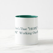 15のozの"希望"および"変更"の緑 マグカップ (中央)