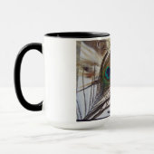 15のoz。 材料を結んでいるはえを特色にする信号器のマグ マグカップ (左)