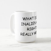 15のoz。 譲渡できない実際にすることがのコーヒー・マグ コーヒーマグカップ (正面左)