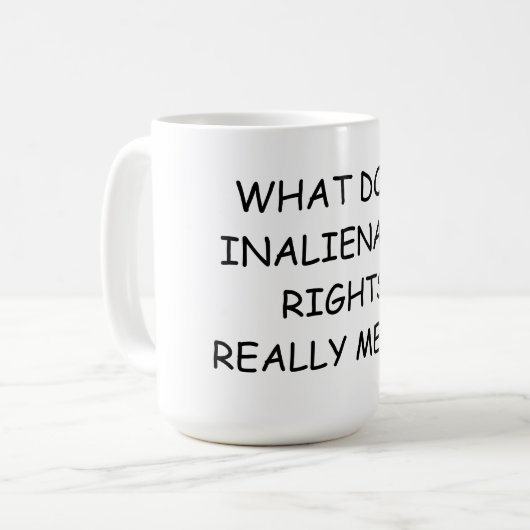 15のoz。 譲渡できない実際にすることがのコーヒー・マグ コーヒーマグカップ (正面左)