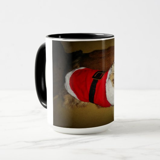 15のoz。 Deziのマグサンタとして服を着るRagdoll マグカップ (正面左)