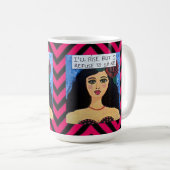 15のOZ MUG-Iは上がりますが、私は照ることを断ります コーヒーマグカップ (正面右)