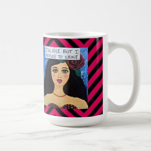 15のOZ MUG-Iは上がりますが、私は照ることを断ります コーヒーマグカップ (右)