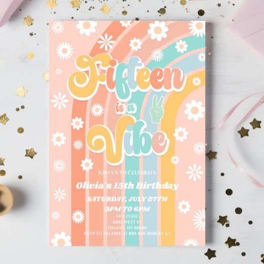15はVibeデイジー15th誕生日パーティー 招待状