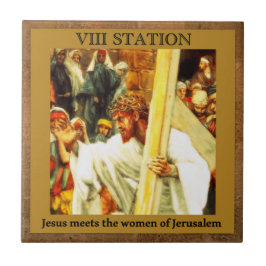 15イエス・キリストの十字架の道#8は女性に会います タイル