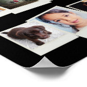 15インスタントフィルム写真フォトギフトコラージュブラック ポスター (角)