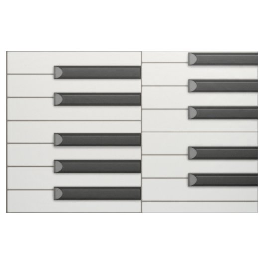 15インチピアノ鍵連続音楽キーボードの列 ファブリック (ファットクウォーター)