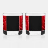 15エレガントバラ結婚記念日お祝い ウイスキーグラス (左)