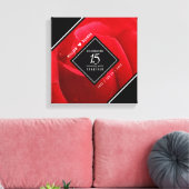 15エレガントバラ結婚記念日お祝い キャンバスプリント (インサイチュ (リビング))